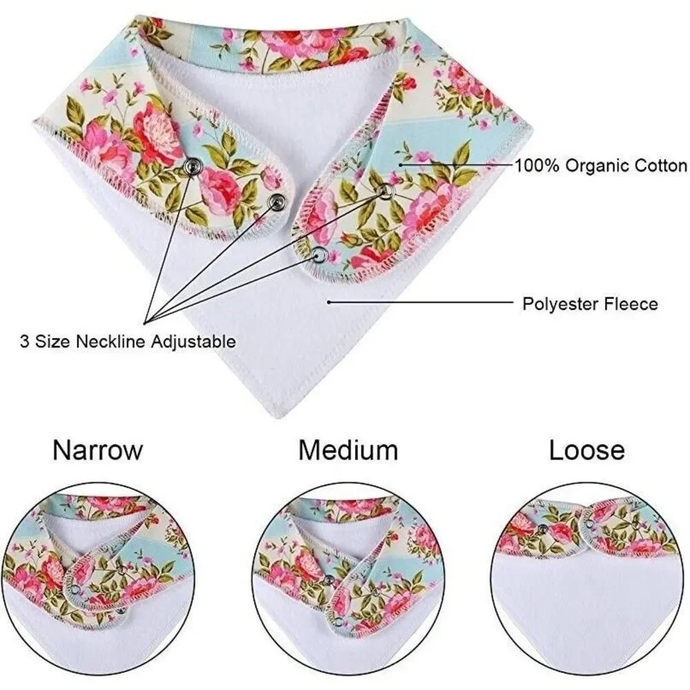 10-Pack Baby Bandana Bibs Upsimples Drooling Teething Super Absorbent Boho Girls